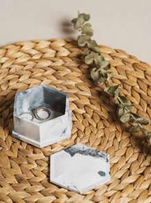 1pc Hexagonal Storage Box Resin Silicone Mold Jewelry Making DIY Tool UV Epoxy Resin Box Silicon Mold - White - View 10