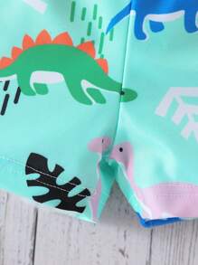 Schlichte Schwimm-Shorts für Kleine Jungen mit Dinosaurier-Muster für den täglichen Gebrauch