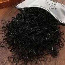 1000/1500 piezas Bandas de goma para el cabello desechables que no dañan el cabello, con buena resistencia y que no se rompen fácilmente. Cuerda para el cabello, accesorios diarios para el cabello, herramienta para rizar, útiles escolares, esenciales para viajes y vacaciones, accesorios para el cabello para mujeres