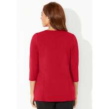 CATHERINES Catherines Women's Plus Size Wrap Front Top
