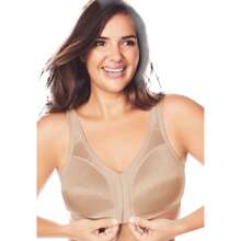 COMFORT CHOICE Comfort Choice Women's Plus Size Front-Close Satin Wireless Bra