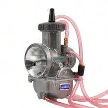 PowerMotor Motorcycle Carburetor Off-Road Motorcycle Modification Parts Flat Curtain Carburetor Enduro For Keihin PWK 33 34 35 36 38 40 42mm - Silver - View 4