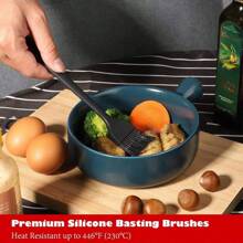 3/5/6/7 件耐热硅胶刮刀套装，厨具烘焙烹饪烧烤刮刀套装带刷子，优质橡胶刮刀烘焙烹饪用具适用于家庭厨房烧烤 - 黑色 - 查看 6