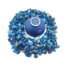 100g/Paquete Piedras naturales pulidas asimétricas de fluorita azul cristalina, para decoración del hogar, acuario, jarrón, maceta, relleno, piedra de aromaterapia - Celeste - Ver 1