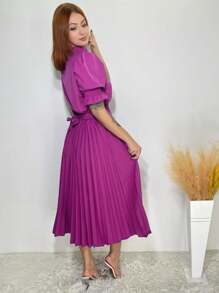 Women Dresses - 玫瑰紅 - 查看 3