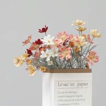 1pc Artificial  Chrysanthemum Simulation Flower For Home Decoration, Living Room/Bedroom - Red - View 1