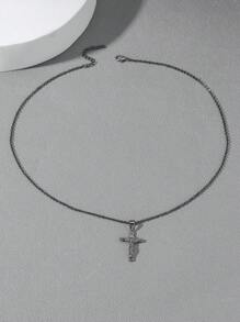 Men's Personalized Fashion Jesus Portrait Cross Pendant Necklace 1 Piece
