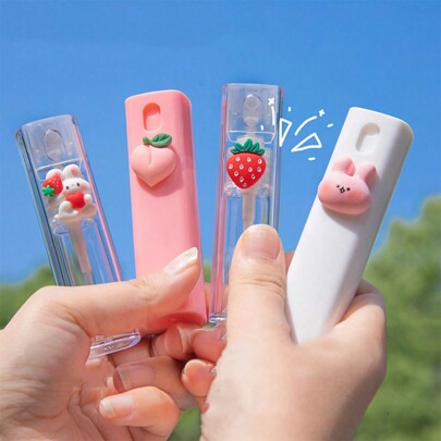 1pc/4pcs 10ml Lovely Cartoon Mini Portable Travel Spray Bottle, Home Use Cosmetic Water Refillable Container