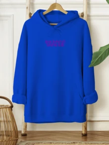 Women Sweatshirts - 寶藍色 - 查看 2