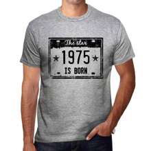 Men's Graphic T-Shirt The Star Is Born In 1975 50th Birthday Anniversary 50 Year Old Gift 1975 Vintage Friendly Short Sleeve Novelty Tee