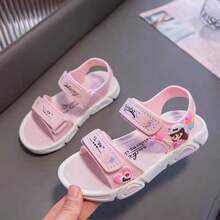 夏季卡通新款心形可愛公主童鞋，柔軟鞋底 - 粉色 - 查看 3