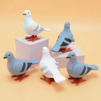1-2pcs Cute Jumping Pigeon Clockwork Jump Toys Simulation Animal Jumping Animal Clockwork Toys Christmas Gifts,Dancing Cat,Piccione,Christmas Sweets