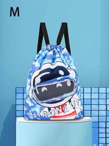 Water Resistant Swim Bag With Wet And Dry Compartments, Portable Sports Backpack For Great Gift With Cute Cartoon Design - A - View 14