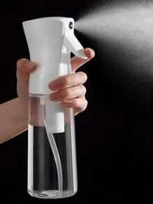 1个200-300毫升连续喷雾瓶，适用于美发、消毒、化妆品、浇花、清洁厨房和浴室，黑白两色透明塑料喷雾瓶，带细雾按压式喷头，瓶身透明，分配器，漱口水分配器，厨房用品，厨房配件，厨房工具 - 噴瓶 - 查看 2