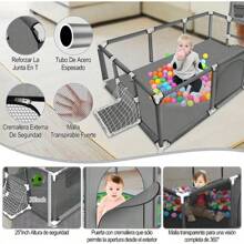Educational Baby Playpen And Easy To Assemble Multifunctional Portable Gym Playpen For Children - Grey - View 3