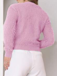 Women Sweaters - Màu Hồng baby - Xem 2