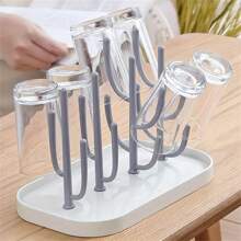 1 pièce Porte-bouteille de bébé en forme de cactus/arbre à vœux, support multifonctionnel de drainage pour biberons et tasses de bébé, étagère de rangement détachable