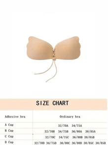 1pc Drawstring Adhesive Cleavage Enhancing Chest Tape, Lift And Support Bra For Wedding Dress & Formal Gowns, Strapless Silicone Bra Pasties