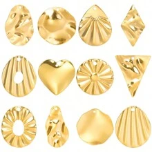 5 szt. Stal nierdzewna 304 przesadny kształt geometryczny zawieszki Charms do samodzielnego tworzenia biżuterii, pasujące do naszyjnika, bransoletki, kolczyków