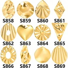 5 szt. Stal nierdzewna 304 przesadny kształt geometryczny zawieszki Charms do samodzielnego tworzenia biżuterii, pasujące do naszyjnika, bransoletki, kolczyków
