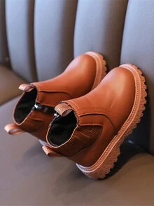 2024 Autumn New Arrival Children Boots, Fashionable Unisex Short Boots With British Style, Casual Kids Shoes