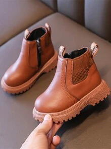 2024 Autumn New Arrival Children Boots, Fashionable Unisex Short Boots With British Style, Casual Kids Shoes