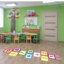 1套/組數字圖案遊戲貼紙，跳房子遊戲貼紙，互動教育遊戲貼紙，適用於房間，客廳 - 彩色 - 查看 3