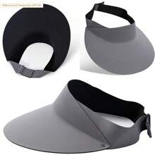 1 pieza Sombrero de sol ancho para mujer de verano con cola de caballo sin costuras, sombrero de sol plegable para playa con protección UV, apto para chicas jóvenes