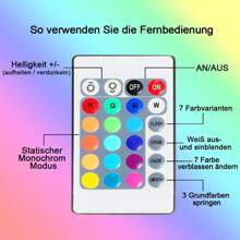 1pc 2M-30M USB 5V RGB LED Strip Light With Remote Control, Self-Adhesive LED Tape Light With 16 Color Changing And 4 Dynamic Modes, Suitable For Room Lighting, TV, Kitchen, Party, Bar, Corridor Decoration - Multicolor - View 5