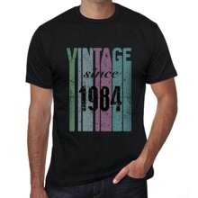 T-shirt da uomo vintage since 1984 – vintage since 1984 – 40 anni t-shirt grafica idea regalo 40° compleanno vintage anno 1984 novità