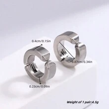 Hoa tai dạng nhẫn bằng thép không gỉ thời trang dành cho nam - Hoa tai kẹp không xỏ khuyên phong cách Punk, Khuyên tai giả mũi/tai thời trang dành cho cả nam và nữ - Nhiều màu - Xem 5