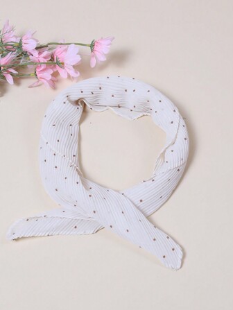 1 pièce Foulard pour femmes de haute qualité, respirant, polyvalent, avec imprimé à pois, à la mode