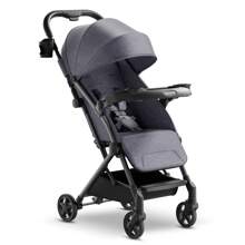Mompush Lithe V2 Lightweight Stroller + Snack Tray, Ultra-Compact Fold & Airplane Ready Travel Stroller, Near Flat Recline Seat, Cup Holder, Raincover & Travelbag Included - Xám - Xem 1