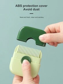 1入組2合1修髮梳，女性和家用多功能造型工具梳，方形劉海修剪梳，適用於理髮和造型梳子 - 彩色 - 查看 5