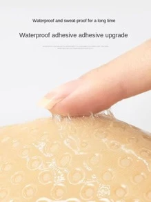 1pc Drawstring Adhesive Cleavage Enhancing Chest Tape, Lift And Support Bra For Wedding Dress & Formal Gowns, Strapless Silicone Bra Pasties