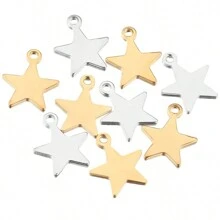 20pcs 304 Stainless Steel Small Star Pendant DIY Jewelry Accessories Bracelet Earrings Jewelry Making