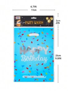 Birthday Gift Bag Set (10-Pack): With Confetti And Stars Graphics In 4 Color Options - Perfect For Birthdays, Pet Parties, And Beyond! - Multicolor - View 3