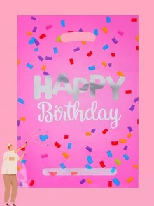 Birthday Gift Bag Set (10-Pack): With Confetti And Stars Graphics In 4 Color Options - Perfect For Birthdays, Pet Parties, And Beyond! - Multicolor - View 7