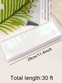 1 Máy Tính 30ft Trong Suốt Vải Organza Với Cầu Vồng Ánh Kim Lấp Lánh Cho May Vá, May Mặc, Màn, Đám Cưới, trang Trí Tiệc - trắng - Xem 2