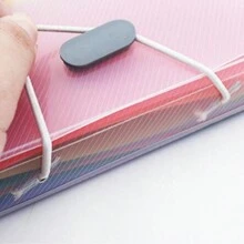 1pc 13-Slots Mini Rainbow Accordion Folder With Buckle Closure For Student And Document Organization,Back To School,School Supplies - Clear - View 7