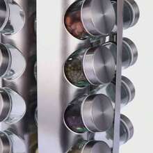 Porta Tempero Condimento Giratório Redondo 20 Peças Inox