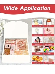 6入組禮品包裝盒，適用於假日派對、婚禮、糖果和禮品，婚禮裝飾 - 黑色6個 - 查看 4