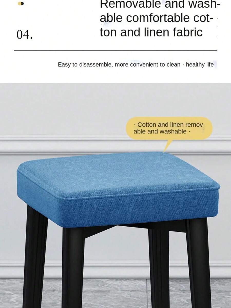 Simple Low Stools Living Room Luxury Stackable Stools Creative Makeup Stools Relaxing Outdoor Furniture Balcony Kitchen Muebles - 藏蓝色 - 查看 1