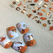 1pc 5D Thin Flexible Adhesive Retro American Western Cowboy Nail Art Stickers And Decals For Journal, Phone, And DIY Crafts