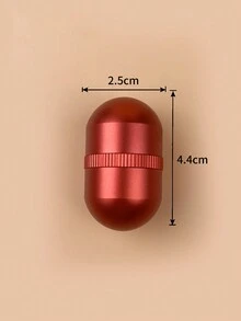 1pc Xiuyu Jade Eye Massager, Removable Metal Shell Mini Jade Roller Massager - Red - View 7