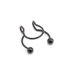 1pc Fashionable Stainless Steel Cone Shaped U Divider Fake Nose Ring Horseshoe Hoop Clip Jewelry - Multicolor - View 9