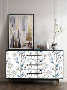 1 件复古绿色植物花卉图案防水防污自粘墙纸，非常适合家庭装饰、厨房橱柜、房间背景改造、翻新贴纸撕掉墙板、墙纸、壁纸、春季装饰物品刷新您的家、拉玛装饰贴纸礼物生日毕业 - 彩色 - 查看 8