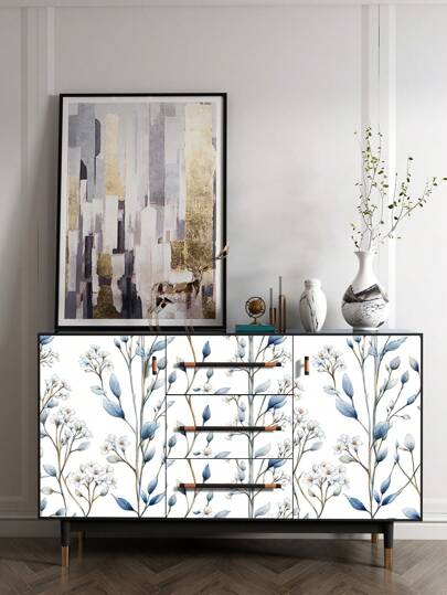 1pc Vintage Groen Plants Bloemen Waterproof Anti Fouling Self Adhesive Wallpaper, Ideal Home ation, Kitchen Cabinets, Room Background Renovation,Renovation Stickers Peel Wand Panels,Wall Paper, Wallpapers, ation Items Refresh Your Home,Rama Birthday Graduation view 6