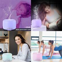 1pc 500ml Aromatherapy Essential Oil Diffuser With Color-Changing LED Lights, Auto Shut-Off When Water Runs Out, Remote Control, Ideal For Aromatherapy In Bedroom, Office, SPA - White - View 3