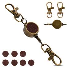 1 件时尚古铜色字母伸缩挂钩带 - 多功能伸缩挂绳、背包/行李连接器、包包吊坠、钥匙扣 - 简单实用，适合日常使用，个性化首字母旅行礼物、节日